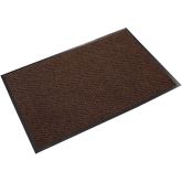 Crown Chevron Medium Traffic Indoor Scraper/Wiper Mat - 4’ x 10’, Brown